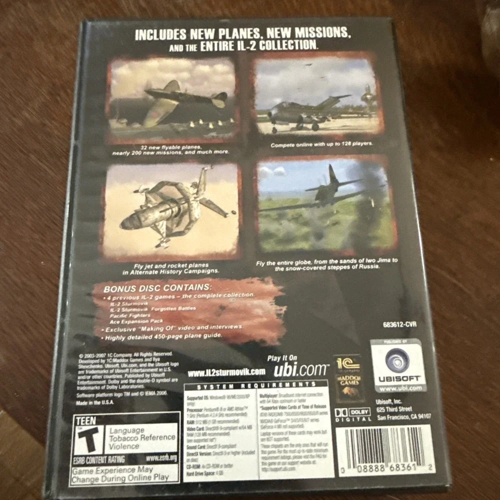 IL-2 Sturmovik 1946 PC Game DVD-ROM Ubisoft Flight Simulator 5 Games In One
